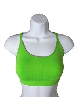 Under Armour Sports Bra S Seamless Green Sporty Athletic Lightweight Comfortable